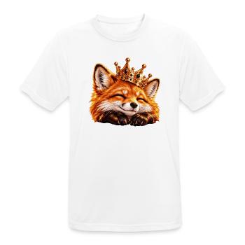 Königlicher Fuchs mit Krone - Männer T-Shirt atmungsaktiv - Weiß - Vorne - AI Model Male 185 dark (185cm)