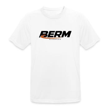 ODDROO Berm – Mountainbike & Anliegerkurve - Männer T-Shirt atmungsaktiv - Weiß - Vorne - AI Model Male 185 dark (185cm)