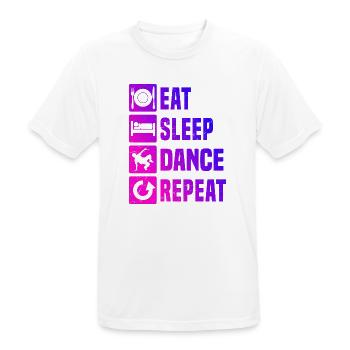 Geschenkidee für den Hip-Hop-Tänzer mit Breakdance - Männer T-Shirt atmungsaktiv - Weiß - Vorne - AI Model Male 185 dark (185cm)