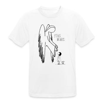You Are Not Alone – Schutzengel Statement - Männer T-Shirt atmungsaktiv - Weiß - Vorne - AI Model Male 185 dark (185cm)