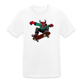 Teufel Freestyler - Männer T-Shirt atmungsaktiv - Weiß - Vorne - AI Model Male 185 dark (185cm)
