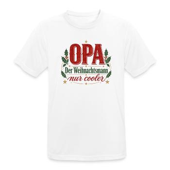 Bester Opa Weihnachtsmann - Männer T-Shirt atmungsaktiv - Weiß - Vorne - AI Model Male 185 dark (185cm)