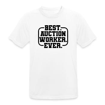 Best Auction Worker Spruch - Männer T-Shirt atmungsaktiv - Weiß - Vorne - AI Model Male 185 dark (185cm)