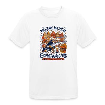 Warsaw Masovia Chopin Piano Geeks Oct - Männer T-Shirt atmungsaktiv - Weiß - Vorne - AI Model Male 185 dark (185cm)