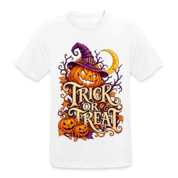 Halloween - Trick or Treat - Männer T-Shirt atmungsaktiv - Weiß - Vorne - AI Model Male 185 dark (185cm)