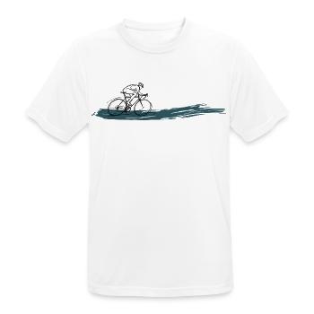 Rennrad Illustration – Modernes Radsport Motiv - Männer T-Shirt atmungsaktiv - Weiß - Vorne - AI Model Male 185 dark (185cm)
