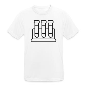 Labor-Reagenzglös-Wissenschaftssymbol - Männer T-Shirt atmungsaktiv - Weiß - Vorne - AI Model Male 185 dark (185cm)