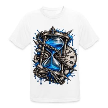 Kettenuhr der Zeitsturm - Männer T-Shirt atmungsaktiv - Weiß - Vorne - AI Model Male 185 dark (185cm)