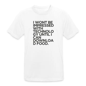 Lustiger Download Food Technology Sarkastisches Meme-Tee - Männer T-Shirt atmungsaktiv - Weiß - Vorne - AI Model Male 185 dark (185cm)