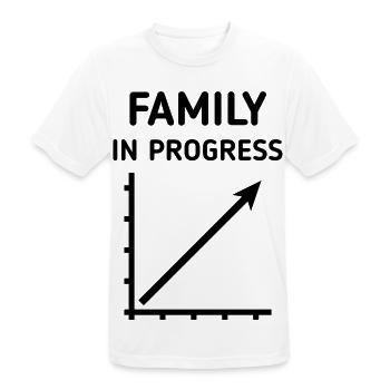 Family In Progress (Schwanger / Eltern / Black) - Männer T-Shirt atmungsaktiv - Weiß - Vorne - AI Model Male 185 dark (185cm)