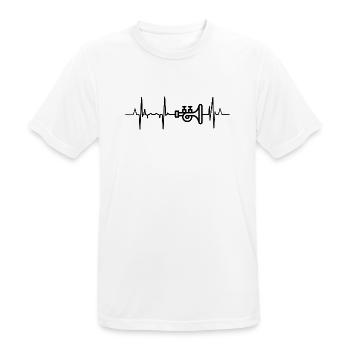 Tuba Kardiogramm - Männer T-Shirt atmungsaktiv - Weiß - Vorne - AI Model Male 185 dark (185cm)