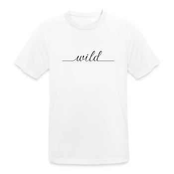 Wild - Männer T-Shirt atmungsaktiv - Weiß - Vorne - AI Model Male 185 dark (185cm)