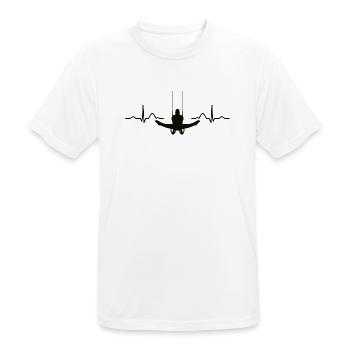Gymnast Still Rings Artistic Gymnastics - Männer T-Shirt atmungsaktiv - Weiß - Vorne - AI Model Male 185 dark (185cm)