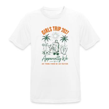 Girls Trip 2027 We Are Trouble - Männer T-Shirt atmungsaktiv - Weiß - Vorne - AI Model Male 185 dark (185cm)