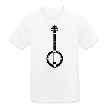 Banjo - Männer T-Shirt atmungsaktiv - Weiß - Vorne - AI Model Male 185 dark (185cm)