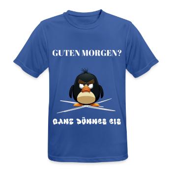 Guten Morgen - Ganz dünnes Eis - Spruch Lustig - Männer T-Shirt atmungsaktiv - Royalblau - Vorne - AI Model Male 185 dark (185cm)