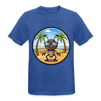 Ameise lustige Cartoon Sommer Strand Sonnenbrille Aufkleber - Männer T-Shirt atmungsaktiv - Royalblau - Vorne - AI Model Male 185 dark (185cm)