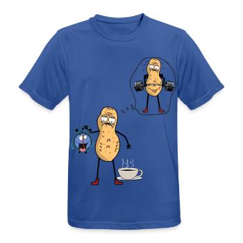 Peanut Morning Grouch Early Bird Bodybuilder - Men's Breathable T-Shirt - royal blue - Front - AI Model Male 185 dark (185cm)