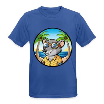 Ratte Lustige Cartoon Sommer Strand Sonnenbrille Aufkleber - Männer T-Shirt atmungsaktiv - Royalblau - Vorne - AI Model Male 185 dark (185cm)