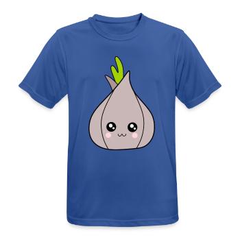 Kawaii Zwiebel Knoblauch Kawaii Gemüse Kawaii Obst - Männer T-Shirt atmungsaktiv - Royalblau - Vorne - AI Model Male 185 dark (185cm)