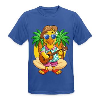 Lustige Ente Cartoon Sommer Strand Sonnenbrille Gitarre - Männer T-Shirt atmungsaktiv - Royalblau - Vorne - AI Model Male 185 dark (185cm)