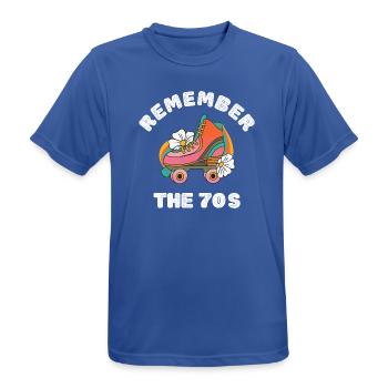 ERINNERN SIE SICH AN DIE 70ER JAHRE - Männer T-Shirt atmungsaktiv - Royalblau - Vorne - AI Model Male 185 dark (185cm)