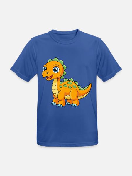 Dinosaur Cute Mascot Cartoon Character Kawaii - Men's Breathable T-Shirt - royal blue