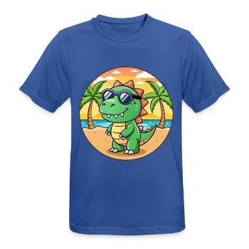 Dinosaurier Lustige Cartoon Sommer Strand Sonnenbrille - Männer T-Shirt atmungsaktiv - Royalblau - Vorne - AI Model Male 185 dark (185cm)