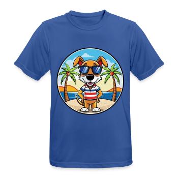 Französische Tricolor Hound Rasse Cartoon Sonnenbrille - Männer T-Shirt atmungsaktiv - Royalblau - Vorne - AI Model Male 185 dark (185cm)