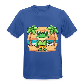 Frosch Lustige Cartoon Sommer Strand Sonnenbrille - Männer T-Shirt atmungsaktiv - Royalblau - Vorne - AI Model Male 185 dark (185cm)