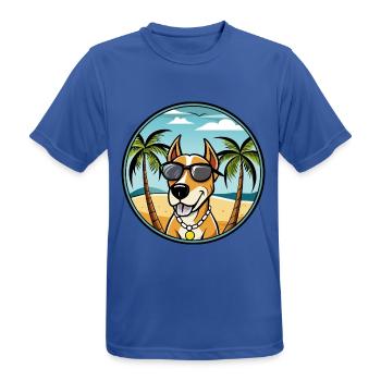 Transsilvanischer Windhund Rasse Cartoon Sonnenbrille - Männer T-Shirt atmungsaktiv - Royalblau - Vorne - AI Model Male 185 dark (185cm)