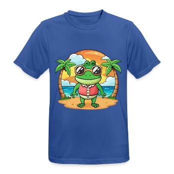 Frosch Lustige Cartoon Sommer Strand Sonnenbrille - Männer T-Shirt atmungsaktiv - Royalblau - Vorne - AI Model Male 185 dark (185cm)