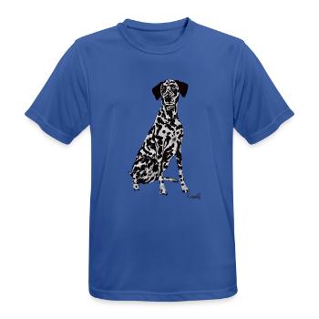 Beau chien dalmate - T-shirt respirant Homme - bleu royal - Devant - AI Model Male 185 dark (185cm)