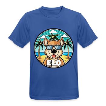 Längerer Spitzname Hund Rasse Cartoon Sonnenbrille Strand - Männer T-Shirt atmungsaktiv - Royalblau - Vorne - AI Model Male 185 dark (185cm)