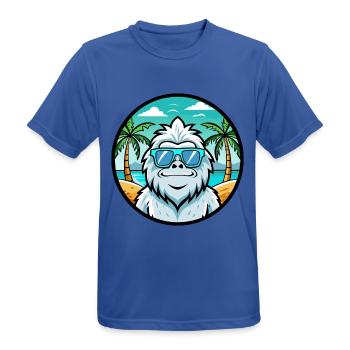 Yeti Lustige Cartoon Sommer Strand Sonnenbrille Aufkleber - Männer T-Shirt atmungsaktiv - Royalblau - Vorne - AI Model Male 185 dark (185cm)