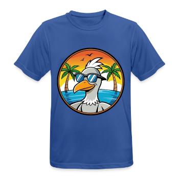 Gans Lustige Cartoon Sommer Strand Sonnenbrille Cool - Männer T-Shirt atmungsaktiv - Royalblau - Vorne - AI Model Male 185 dark (185cm)