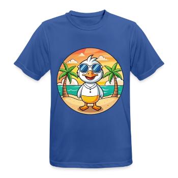 Gans Lustige Cartoon Sommer Strand Sonnenbrille - Männer T-Shirt atmungsaktiv - Royalblau - Vorne - AI Model Male 185 dark (185cm)