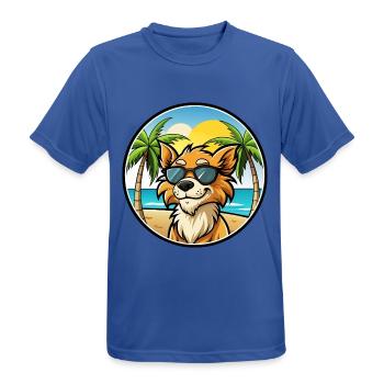Grand Griffon Vendeen Hunderasse Cartoon Sonnenbrille - Männer T-Shirt atmungsaktiv - Royalblau - Vorne - AI Model Male 185 dark (185cm)