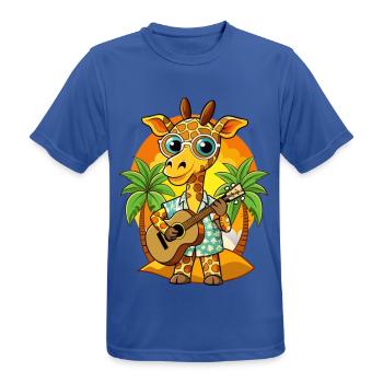 Lustige Giraffe Cartoon Sommer Strand Sonnenbrille - Männer T-Shirt atmungsaktiv - Royalblau - Vorne - AI Model Male 185 dark (185cm)