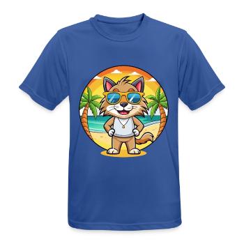 Lynx Lustige Cartoon Sommer Strand Sonnenbrille - Männer T-Shirt atmungsaktiv - Royalblau - Vorne - AI Model Male 185 dark (185cm)