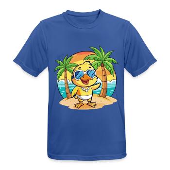Ente Lustige Cartoon Sommer Strand Sonnenbrille - Männer T-Shirt atmungsaktiv - Royalblau - Vorne - AI Model Male 185 dark (185cm)
