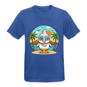 Albatross Lustige Cartoon Sommer Strand Sonnenbrille - Männer T-Shirt atmungsaktiv - Royalblau - Vorne - AI Model Male 185 dark (185cm)