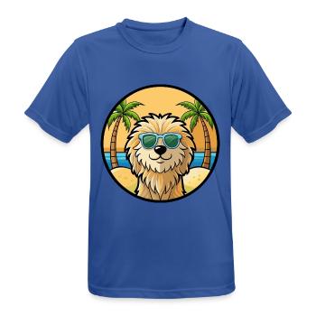 Puli Chien Race Dessin Animé Lunettes De Soleil Plage - T-shirt respirant Homme - bleu royal - Devant - AI Model Male 185 dark (185cm)