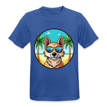 Slovensky Kopov Hunderasse Cartoon Sonnenbrille Strand - Männer T-Shirt atmungsaktiv - Royalblau - Vorne - AI Model Male 185 dark (185cm)