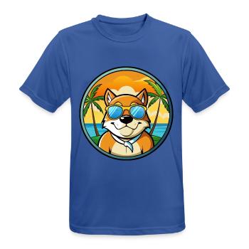 Moskau Watchdog Rasse Cartoon Sonnenbrille Strand - Männer T-Shirt atmungsaktiv - Royalblau - Vorne - AI Model Male 185 dark (185cm)