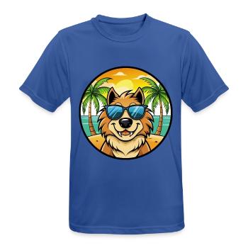 Estrela Sennenhund Rasse Cartoon Sonnenbrille Strand - Männer T-Shirt atmungsaktiv - Royalblau - Vorne - AI Model Male 185 dark (185cm)