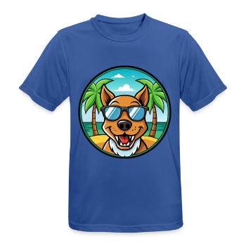 Drever Hunderasse Cartoon Sonnenbrille Strand - Männer T-Shirt atmungsaktiv - Royalblau - Vorne - AI Model Male 185 dark (185cm)