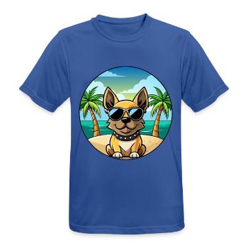 Braque Français Hunderasse Cartoon Sonnenbrille Strand - Männer T-Shirt atmungsaktiv - Royalblau - Vorne - AI Model Male 185 dark (185cm)