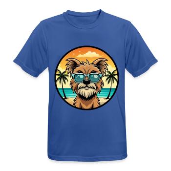 Affenpinscher Dog Breed Cartoon Sunglasses Beach - Men's Breathable T-Shirt - royal blue - Front - AI Model Male 185 dark (185cm)