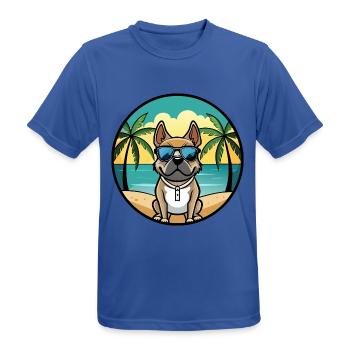 Braque Du Bourbonnais Hunderasse Cartoon Sonnenbrille - Männer T-Shirt atmungsaktiv - Royalblau - Vorne - AI Model Male 185 dark (185cm)